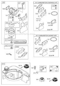 Page C Diagram and Parts List for 12B600 0100-0104 Briggs and Stratton Engine
